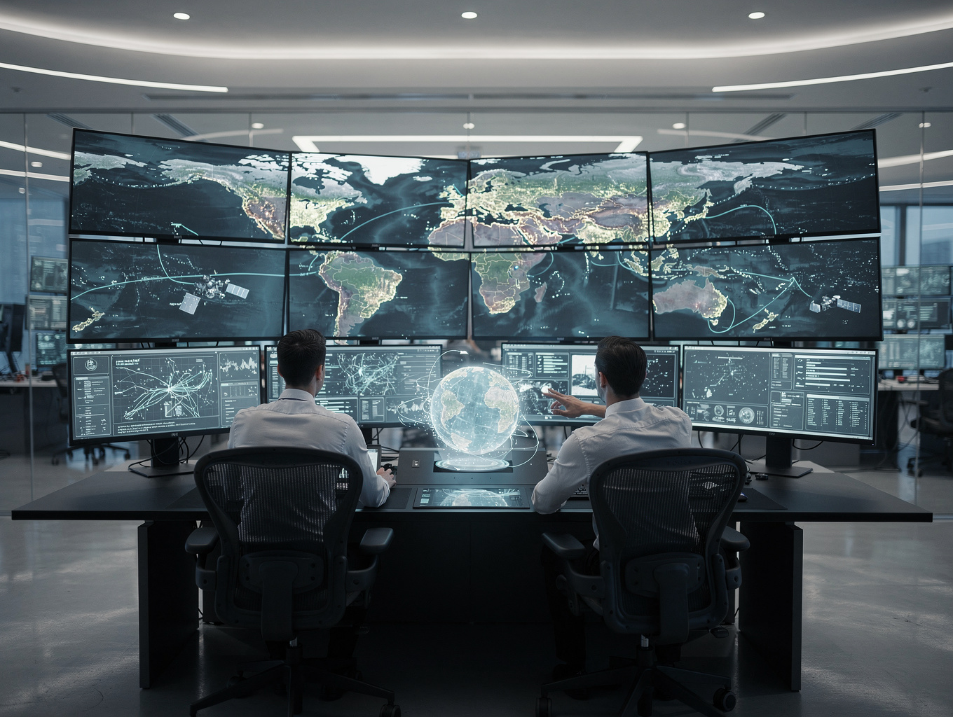 Network operations center monitoring real-time cellular routing nodes